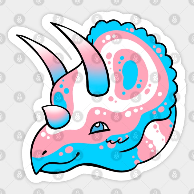 Pride Dinosaurs: Trans Sticker by Pinkazoid